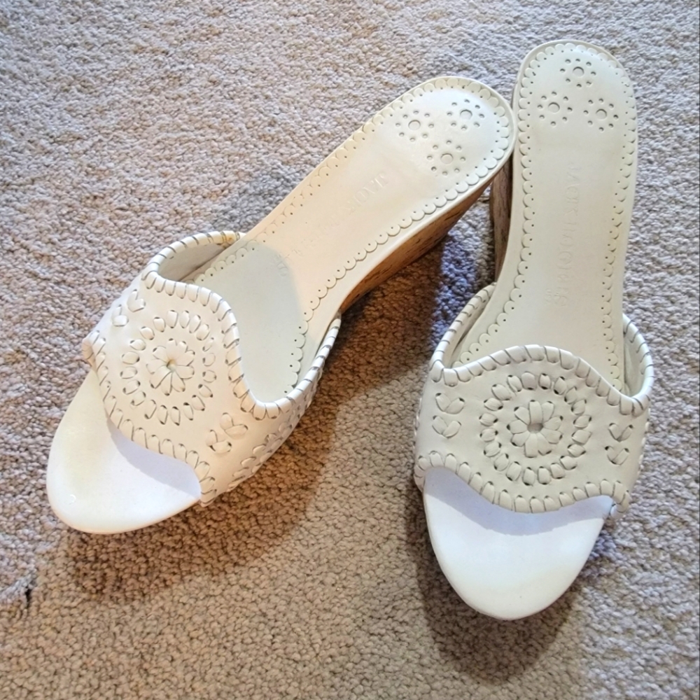 Jack Rigers White Wedges Size 9